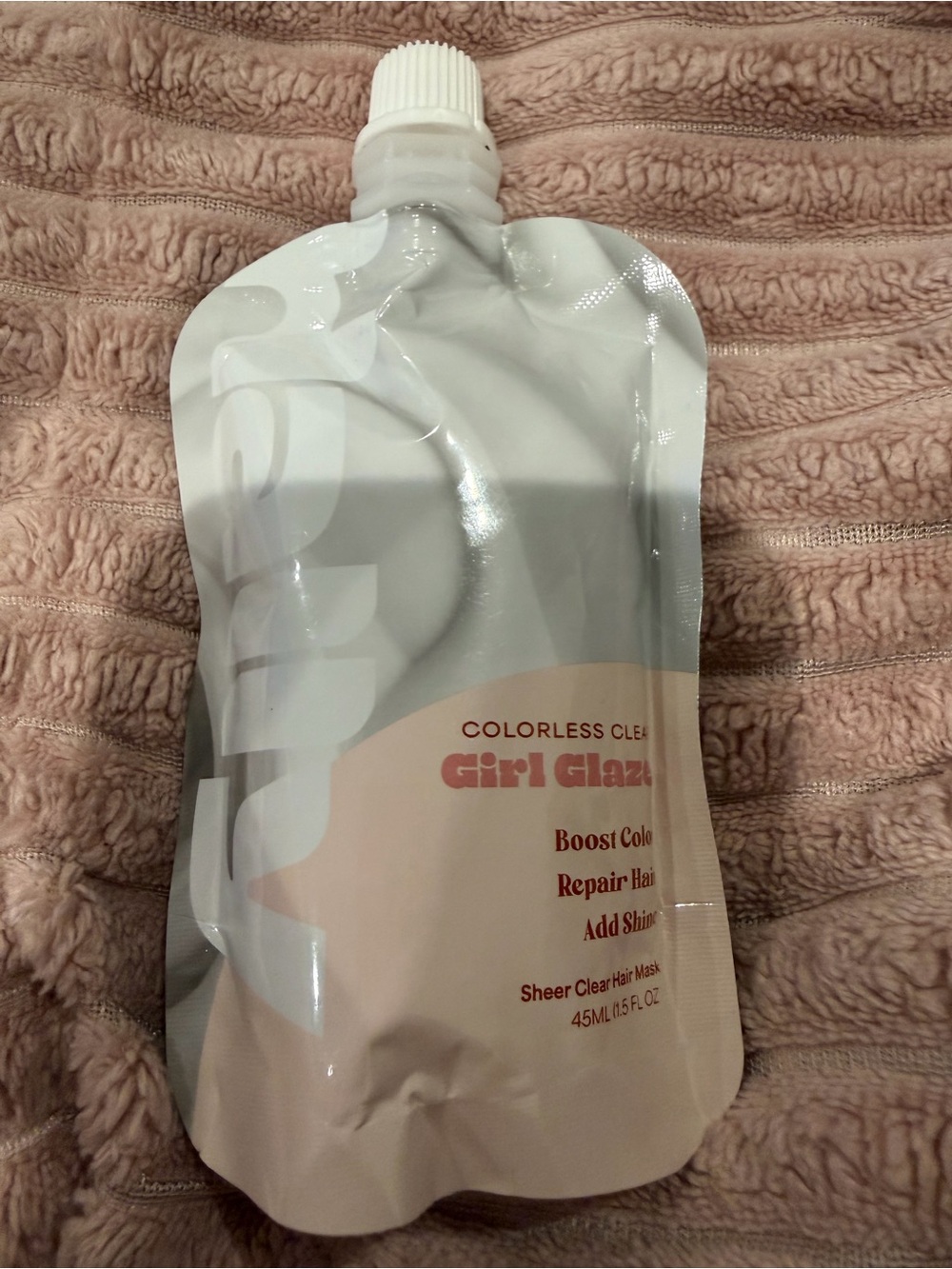 Ulta Beauty Girl Glaze Colorless Clear Hair - White and Light Pink Pack